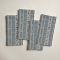 Riviera Scenic Linen Dinner Napkins — Azure & Cream; digital product preview
