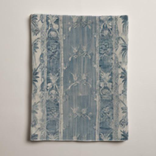 Riviera Scenic Linen Table Runner — Azure & Cream; alternate product view 2 of 3, digital preview.