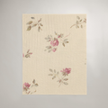 Rosewood Floral Organic Cotton Quilt — Rosewood & Ecru; digital product preview