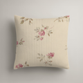 Rosewood Floral Organic Cotton Euro Sham — Rosewood & Ecru; digital product preview