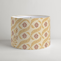 Saffron Geometric Drum Lampshade — Ochre & Burgundy; digital product preview