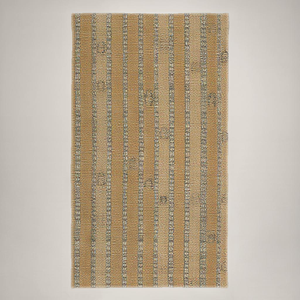 Solstice Stripe Everyday Cotton Curtain Panel — Ochre & Sand; alternate product view 2 of 2, digital preview.