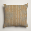 Solstice Stripe Soft Linen Pillow Cover — Ochre & Sand; clean-edge pillow cover shown with a styling insert, which is not included.