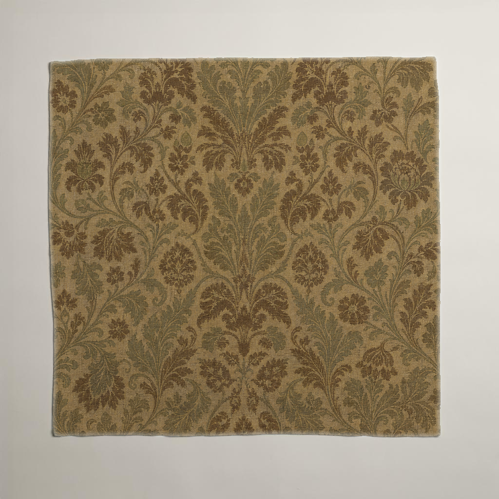 Sorrel Floral Linen Dinner Napkins — Chocolate & Oat; alternate product view 1 of 3, digital preview.