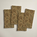 Sorrel Floral Linen Dinner Napkins — Chocolate & Oat; digital product preview