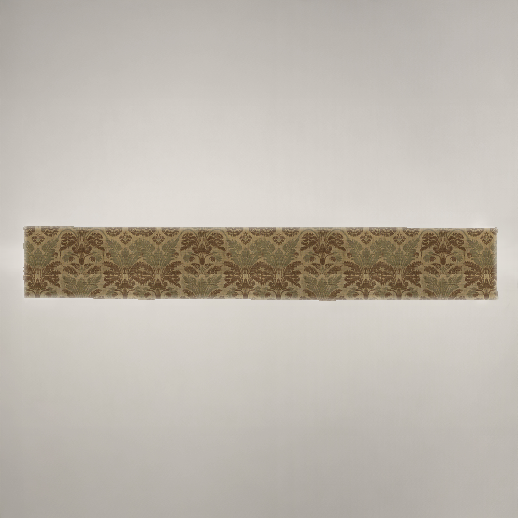 Sorrel Floral Linen Table Runner — Chocolate & Oat; alternate product view 1 of 3, digital preview.