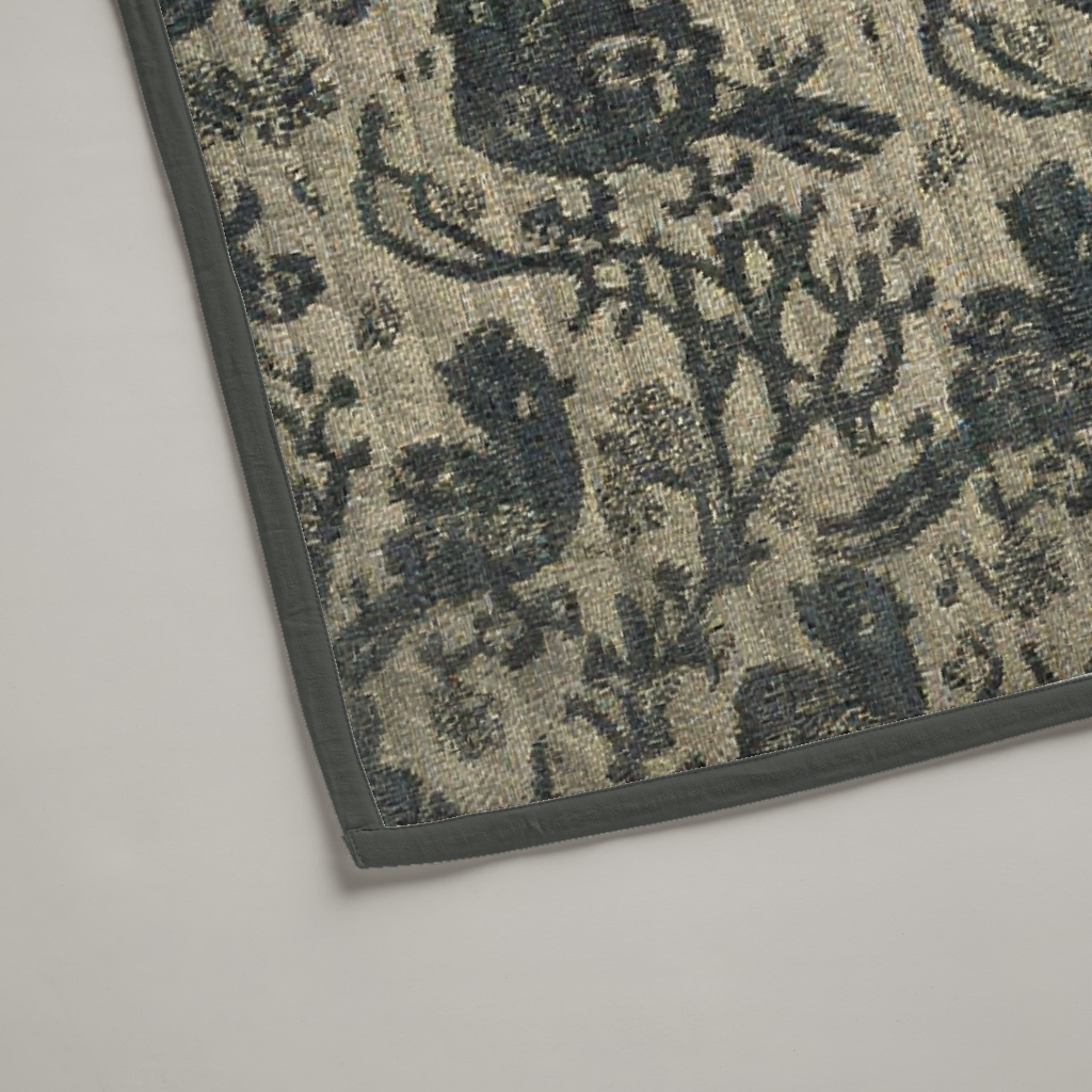 Starling Scenic Organic Cotton Quilt — Ink & Antique Blue; alternate product view 2 of 2, digital preview.