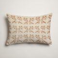 Sundial Geometric Velvet Lumbar Pillow Cover — Ochre & Cream; clean-edge pillow cover shown with a styling insert, which is not included.