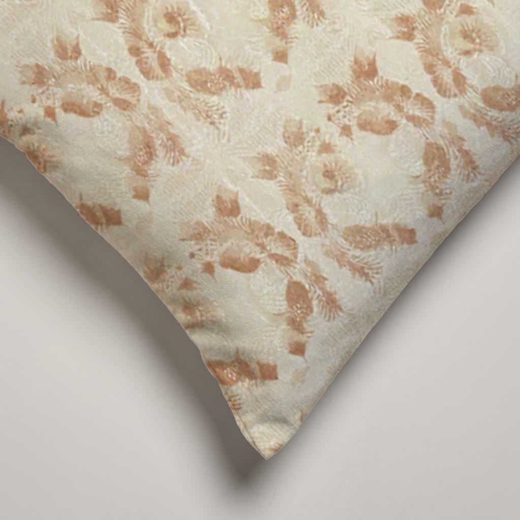 Sundial Geometric Velvet Lumbar Pillow Cover — Ochre & Cream; alternate product view 2 of 2, digital preview.