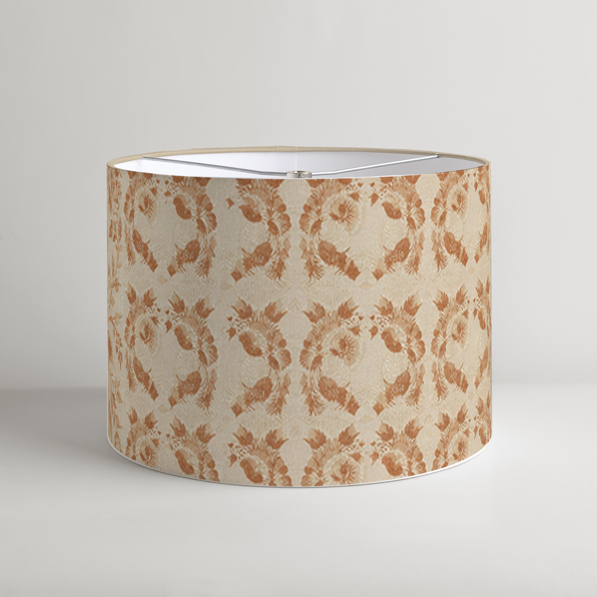Sundial Geometric Drum Lampshade — Ochre & Cream; digital product preview