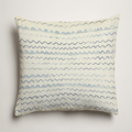Tidal Geometric Soft Linen Pillow Cover — Ink & Ivory; clean-edge pillow cover shown with a styling insert, which is not included.