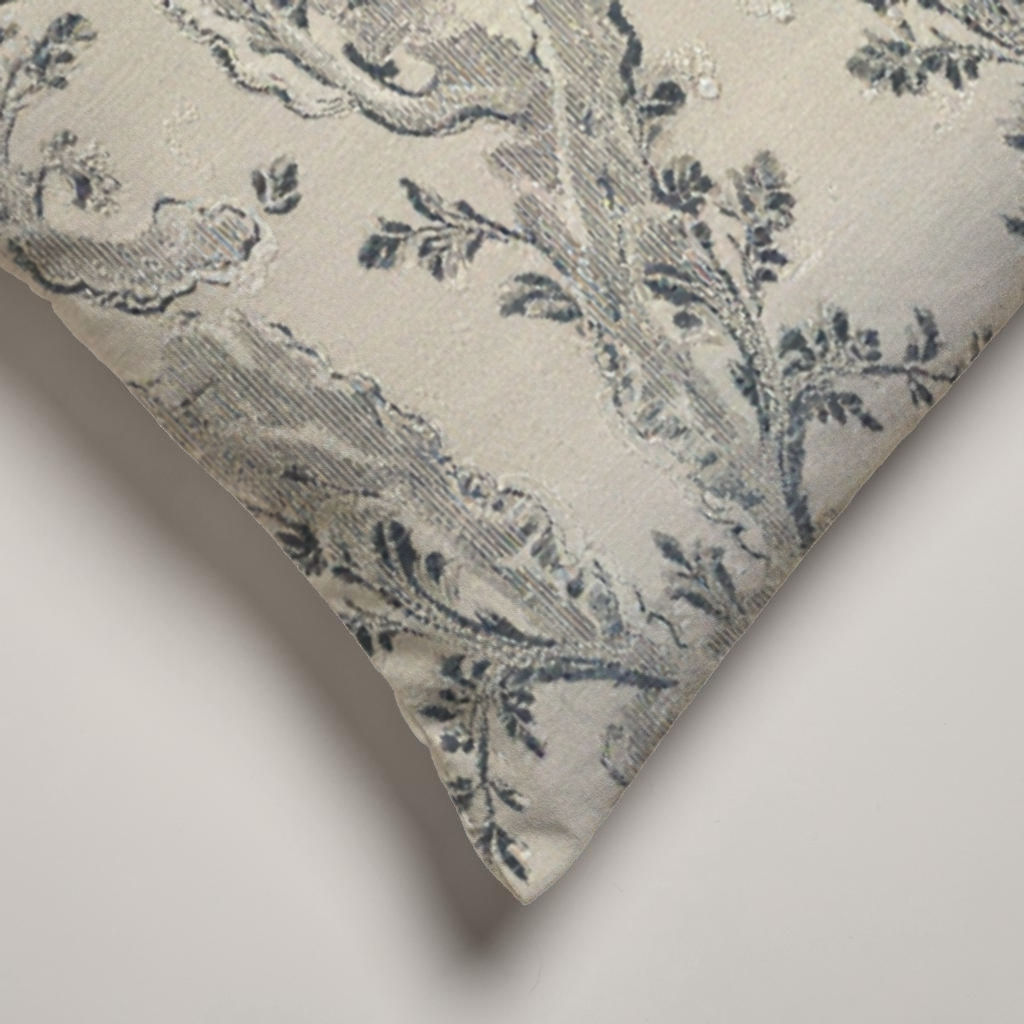 Toulon Scenic Velvet Lumbar Pillow Cover — Ink & Ivory; alternate product view 2 of 2, digital preview.