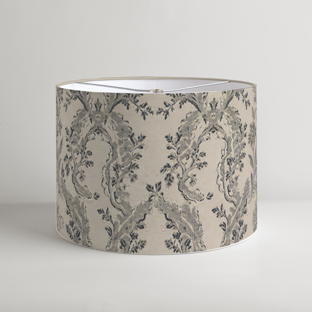 Toulon Scenic Drum Lampshade — Ink & Ivory; digital product preview