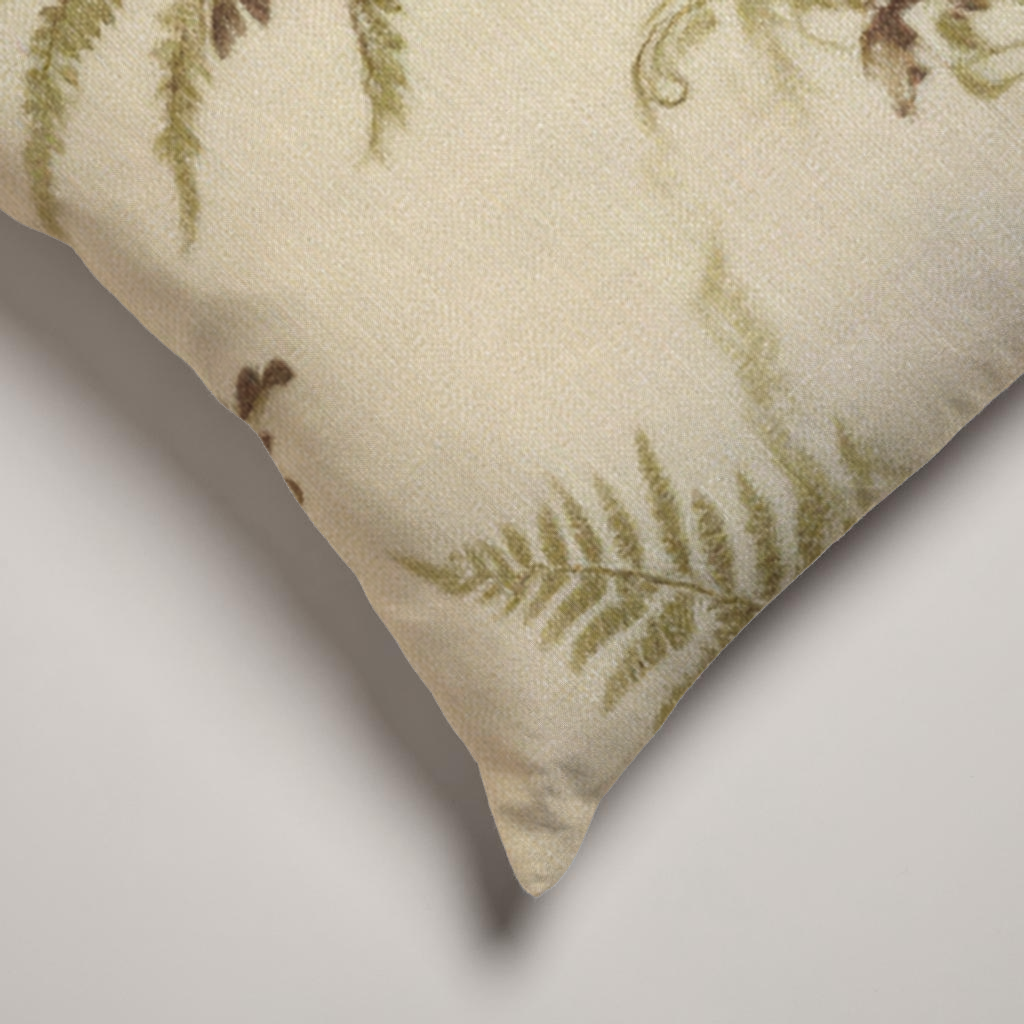 Verdant Botanical Soft Linen Pillow Cover — Olive & Oat; alternate product view 2 of 2, digital preview.