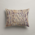 Cadenza Cotton Percale Standard sham, front view of clean edges and plum brushwork; insert not included.