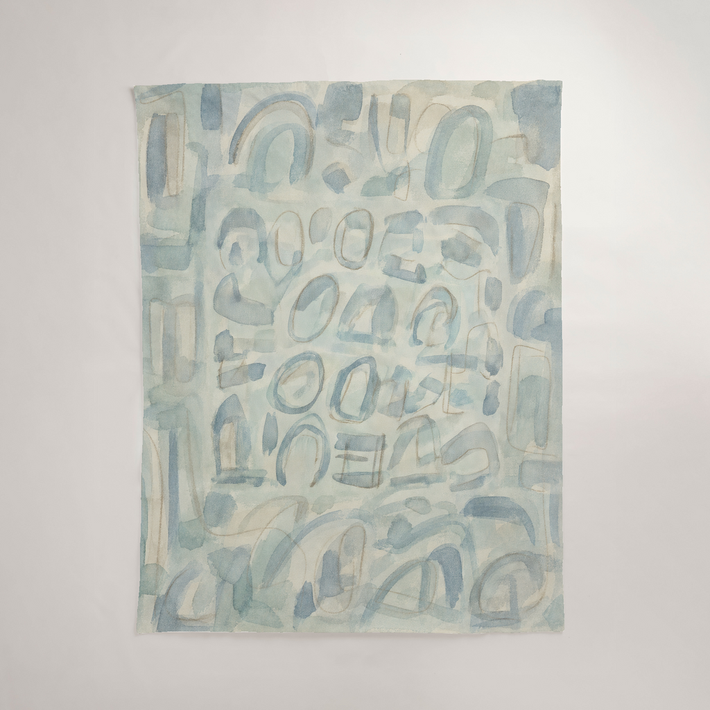 Mica Mineral Abstract Cotton Sateen Duvet Cover — Twin/Twin XL; full printed duvet cover front.
