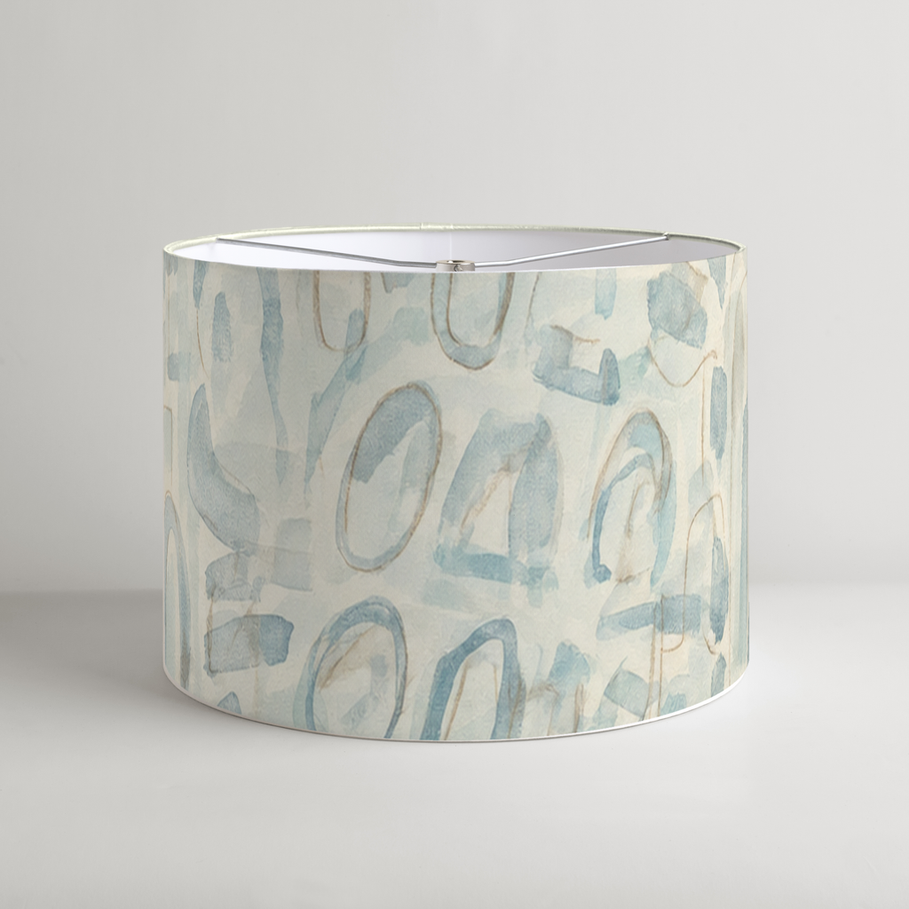 Mica Mineral Abstract Drum Lampshade — 10″ Diameter; printed drum lampshade product view.