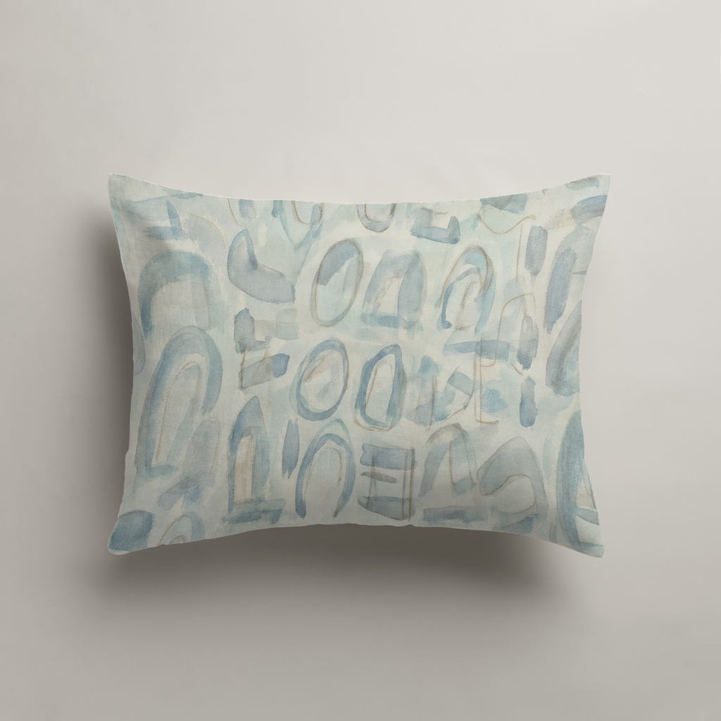 Mica Mineral Abstract Cotton Sateen Sham — Standard; printed sham front; styling pillow not included.