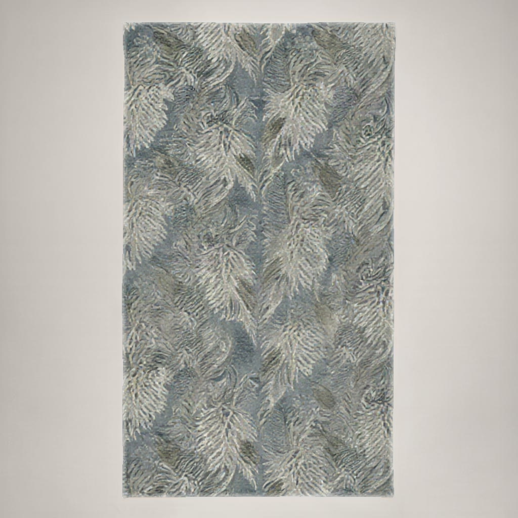 Willow Botanical Everyday Cotton Curtain Panel — Slate & Chalk; alternate product view 2 of 2, digital preview.