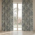 Willow Botanical Everyday Cotton Curtain Panel — Slate & Chalk; digital product preview